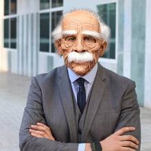 Another Me-The Elder Halloween Holiday Funny Cosplay Prop Masks Supersoft Old Man Adult Mask Face Cover Creepy Party Decoration 2024 - buy cheap