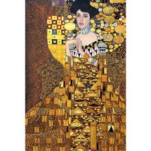 hand painted Canvas art Gustav Klimt paintings Woman Portrait of Adele Bloch Bauer oil painting famous artwork for living room 2024 - buy cheap