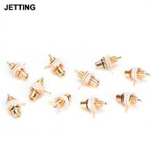 10pcs Chassis Phono Connector With Nut Solder Cup Panel Mount Gold Plated RCA Female Plug Jack Audio Socket Amplifier 2024 - buy cheap