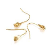 10pcs Brass Earring Hooks Findings Real Platinum 16K Gold Plated for DIY Earring Jewelry Making 16x17x5mm Hole:2.5mm pin:0.5mm 2024 - buy cheap