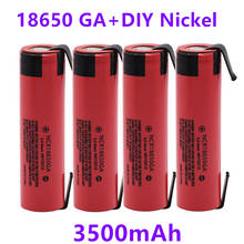 Bateria recarregável da bateria da descarga 3.7v 3500mah 18650 de ncr 18650ga 20a para o brinquedo lanterna bateria de lítio plana-superior + níquel 2024 - compre barato