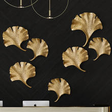 3D Resin Leaf Wall Hanging Decoration Home Bar Furnishing CraftS TV Background Decor Gold Silver Leaves 2024 - buy cheap