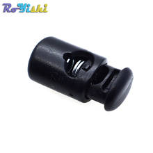 100pcs/pack Cord Lock Stopper Plastic Barrel Spring Toggle Black 28mm*14.5mm*11mm For Bags/Garments 2024 - buy cheap