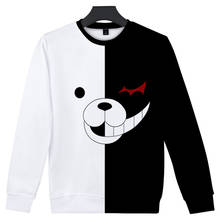 Black White Bear Sweatshirt Pullovers Unisex Japanese Anime Danganronpa Monokuma Cosplay Costume Hoodie Sweatshirt Boys Girls 2024 - buy cheap