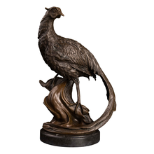 Grande bronze faisões estátua estatueta decoração interior animais selvagens escultura arte grande presente de aniversário 2024 - compre barato