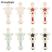 8pcs Magic wand Charms Princess Jewelry Accessories Necklace Earrings cartoon gift baby girls christmas Star jewelry diy craft 2024 - buy cheap