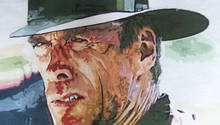 Clint eastwood pintura a óleo, estilo popart, 24x36, pintado à mão, 100% 2024 - compre barato