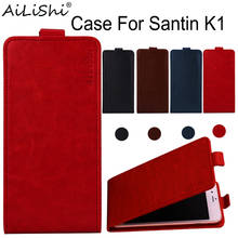 AiLiShi чехол для Santin K1 Роскошный чехол-книжка из искусственной кожи чехол K1 Santin эксклюзивный 100% Телефон Защитная оболочка + отслеживание 2024 - купить недорого