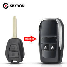 KEYYOU For Isuzu Upgraded Flip Remote Key Fob 2 Button for Isuzu D-Max TOY43 Blade Key Cover Replacement 2024 - buy cheap