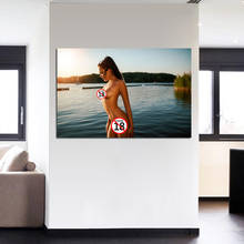 Póster Artístico de pared para decoración del hogar, pintura impresa en lienzo de chica Sexy, cuerpo caliente, hermoso modelo, papel tapiz 2024 - compra barato