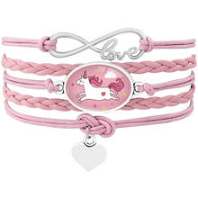 Pulsera con dije de unicornio, mamá, corazón, infinito, regalo de cumpleaños 2024 - compra barato