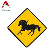 Aliauto Car Sticker Animal Warning Horse Accessories PVC Reflective Decal for Renault Logan Mercedes W203 Kia Rio 4,12cm*12cm 2024 - buy cheap