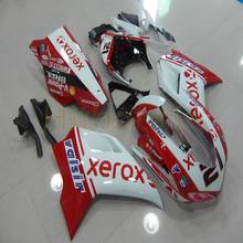 Screws+Custom Injection mold red white Motorcycle cowl for 848 1098 1198 2007-2012 ABS fairing M2 2024 - buy cheap