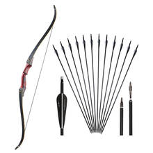 Conjunto de arco e flechas recurvas, equipamento de proteção para prática de tiro com arco e flechas para adultos 2024 - compre barato