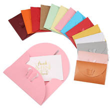 5Pcs/Set Creative Mini Color Butterfly Buckle Envelope Bag Kraft Paper Pearl Paper Membership Card Stationery School Supplies 2024 - buy cheap