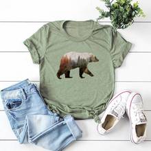 Fashion Women Polar Bear Print T Shirt Womens Letter Top Summer Cotton Short Sleeve Shirt T Shirts Ladies Tee Tshirt 2024 - buy cheap