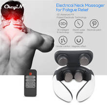 CkeyiN Electric Neck Back Massager Magnetic Pulse Acupuncture Therapy Pain Relief Health Deep Tissue Cervical Massage Remote 2024 - buy cheap