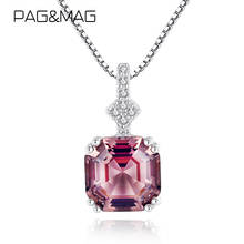 PAG&MAG Korean Morganite Gemstone Pendant Real Sterling Silver 925 Necklace For Women Engagement Silver 925  Jewelry SN0106 2024 - buy cheap