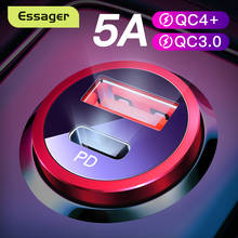 Автомобильное зарядное устройство Essager Quick Charge QC3.0/QC4.0, максимальный выход 30Вт 5А, цвет черный/белый 2024 - купить недорого