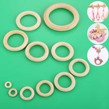 1-100Pcs 11-Size Natural Wood Teething Rings Wooden Round Pendant Necklace Bracelet DIY Craft Jewelry Unifinished Hoops 15-100mm 2024 - buy cheap