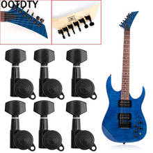 OOTDTY 6Pcs / Set Guitar String Tuning Pegs Locking Tuners Keys Machine Heads Chrome 2024 - buy cheap