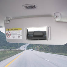 Espelho interior do carro auto sol-sombreamento viseira hd espelhos de aço inoxidável carro-estilo universal portátil espelho de maquiagem do carro 2024 - compre barato