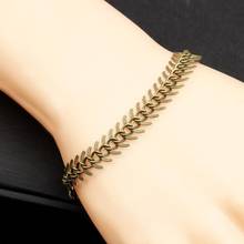 DoreenBeads Fashion Fish Bone Bracelet For Men Accessories Antique Bronze Color Link Chain Thorns Bracelet Jewelry Charms,1 PC 2024 - buy cheap