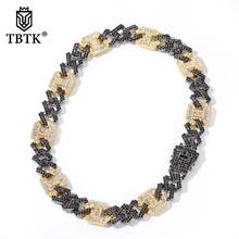 TBTK  Charms Jewelry 17mm Cuban Link Crystal Bracelets Miami Zinc Alloy Trendy Multicolor Hiphop Drop Shipping 2024 - buy cheap