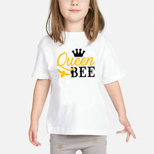 Camiseta blanca con cuello redondo para niñas pequeñas, ropa estampado de letras para niños de 2 a 8 años, BAL055, 2019 2024 - compra barato