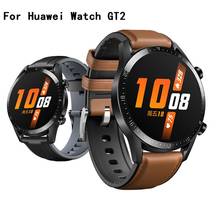 Correa de silicona y cuero de repuesto para reloj Huawei Watch GT2, accesorios de pulsera para reloj inteligente, 46mm y 42mm, GT 2 2024 - compra barato