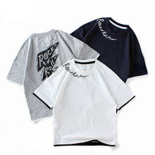 Camiseta con estampado para niños de 4 a 12 años, camisetas de manga corta, ropa para bebés, Top de algodón para adolescentes 2021 2024 - compra barato