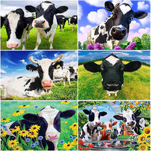 DIY Diamond Painting Cow Animal Mosaic Full Round Drill Diamond Embroidery Cross Stitch Kits Rhinestones Wall Sticker Home Decor 2024 - buy cheap