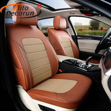 AutoDecorun-Funda de cuero a medida para asiento del coche, accesorios para Jaguar XJ, conjunto de funda de asiento para coche, funda de cojín y cabezal 2024 - compra barato