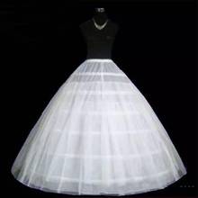 Puffy Petticoat Two Layers 6 Hoops Full Length Bridal Wedding Dress Underskirt Quinceanera Ball Gown Crinoline 2024 - buy cheap