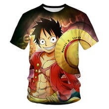 One Piece 3D Printing Men and Women Fashion T-shirt Cartoon Anime One Piece Street Clothing Loose Comfortable Fabric O-ne 2024 - buy cheap