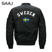 GAAJ Print Sweden Flag Jackets Men Militar Fashion Jacket Pilot Warm Coat Army Green Autumn Baseball Parka 6XL 7XL 8XL 2024 - buy cheap