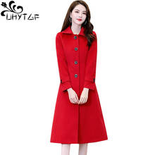 UYTGF-abrigo de lana elegante para mujer, chaqueta ajustada de un solo pecho, color puro, de calidad, otoño e invierno, 433 2024 - compra barato