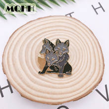 cartoon animal enamel brooch punk wolf dog hell canine pin alloy badge clothes clothes bag accessories woman jewelry gift friend 2024 - buy cheap