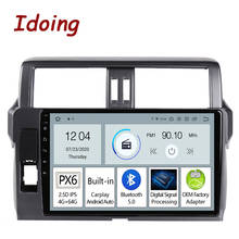Idoing Android автомобильный Радио мультимедийный плеер для Toyota LAND CRUISER PRADO 150 2013-2017 GPS навигация головное устройство Plug And Play 2024 - купить недорого