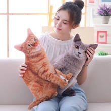 Cute 50cm Simulation Plush Cat Pillows Soft Stuffed Animals Cushion Sofa Decor Cartoon Plush Toys for Children Kids Gift 2024 - buy cheap