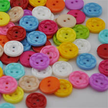 100 pçs mix cor flores botões 2 furos diy artesanato costura 15mm ph21 2024 - compre barato