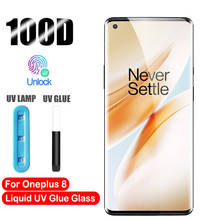 Vidro de cola uv líquido nano para oneplus 8 pro 7 t protetor de tela de vidro temperado uv para oneplus 8 7 t 7 pro película protetora completa 2024 - compre barato