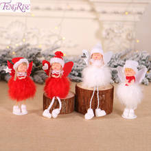 Fengrise anjo boneca ornamento de natal crianças brinquedo pendurado pingente decorações da árvore de natal para casa 2021 navidad presente ano novo 2024 - compre barato