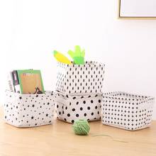 Desktop Storage Box Cute Printing Waterproof Organizer Cotton Linen Sundries Storage Basket Cabinet Underwear Storage Bag 2024 - buy cheap