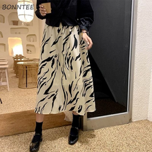 Skirts Women Chiffon Simple Korean Summer Soft Breathable Faldas Mujer Clothing Casual All-match BF Style Zebra-Print Club-wear 2024 - buy cheap