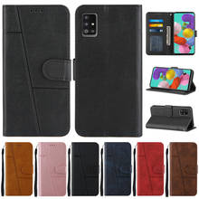 Роскошный откидной Чехол-бумажник для телефона Samsung Galaxy A51 A71 A21S A30S A11 A01 A10 A20 A30 A50 A70, кожаный защитный чехол 2024 - купить недорого