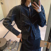 Women's Mohair Knit Sweater Cardigan Single Breasted O-neck  Loose Long Sleeve Knitted Coat 2020 Spring 2024 - buy cheap