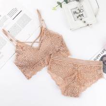 Hot Sale Wholesale Sexy Bra Lace Briefs Set Summer Tank Top Women Lace Bra Set Bottoming Underwear Set New 2024 - buy cheap