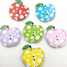 Mixed Apples Pattern Wooden Buttons For Clothes Crafts Sewing Decorative Needlework Scrapbooking DIY WB686 2024 - buy cheap