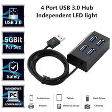 Multi USB1.1 Hub USB Splitter High Speed 4-Port Hab TF Card Reader Portable PC Accessories With Independent LED Light 2024 - buy cheap